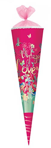Schultüte / Zuckertüte / 85cm / eckig / Vintage Love