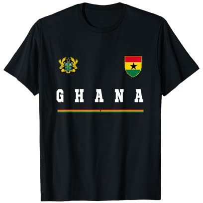 Ghana Sport/Fußball Trikot Tee Flagge Fußball T-Shirt