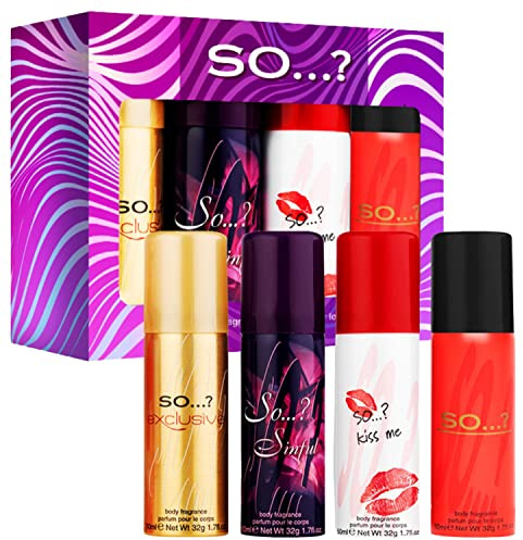 So…? Womens Mini Galore Body Mist Body Spray Fragrance Gift Set 4 x 50ml