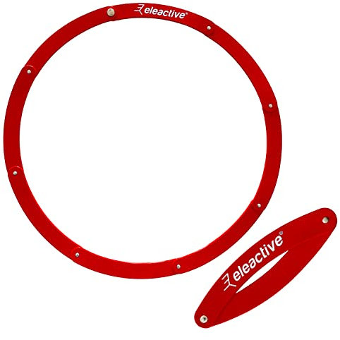 Eleactive® Faltbarer Petanque-Kreis (Roter) Zugelassen für Wettbewerbe durch die Internationaler Petanque-Verband