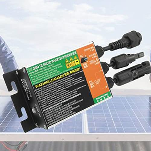 ZYWUOY 180W Solar Grid Tie Inverter, Hohe Umwandlungsrate Solar Micro Inverter MPPT Pure Sine Wave wechselrichter for Solar Panel Reiner Sinus-Mikro-Wechselrichter Solar Microinverter
