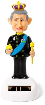 Puckator Figurine Solaire - Roi Charles, Noir, Jaune, Bleu