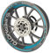KTM SuperMoto EXC Premium Qualität Felgenrandaufkleber Set (Aufkleber für die 2 Felgen) (Azur)