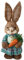 Strohs-Osterhasen Figuren Deko Hase Osterliche Festlich Gartendeko Handgemachte Rustikale Landhausstil Gewebte Stehende Häschen mit Karotte Blumenkranz Osterhasen Ostern Frühling (AA-B, One Size)