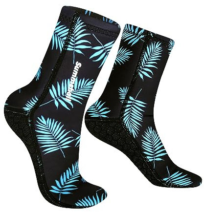 Summshall 3mm Neoprensocken für Damen und Herren, Warm Halten Neopren Socken Anti-Rutsch-Sohle Neoprensocken Langlebigkeit Wattsocken Wattwandersocken für Wassersport