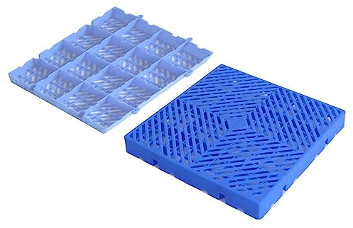 Palette Plastique pour Sous-Sol Stockage, Palette Emboîtement de Stockage Marchandise, Combinaison de Caillebotis Plastique, Grille de Stockage Palettes pour Entrepôt, Rangement, Etagère, Exterieur (