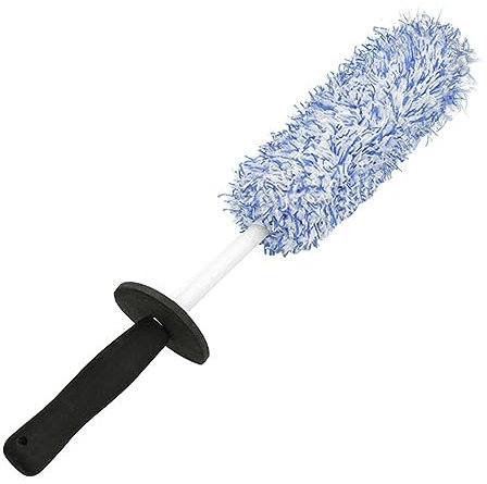 Jortmrd Cepillo Llantas Coche Microfibra Cepillo Limpia Llantas de Mango Largo Cepillo Lavar Coche para Ruedas Brocha Limpieza Coche para Limpiar Llantas Delicadas, Moto, Interior y Exterior