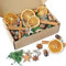 67 Stück Adventskranz Deko, Weihnachtskranz Deko mit Tannenzapfen, Zimtstangen, Getrocknete Orangenscheiben, Birkensternen, Dunkelgrün Moos,Potpourri Weihnachten für Weihnachtsdeko,Advent,Wichteltür