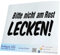 INDIGOS UG Auto Aufkleber Auto - 400x190 mm - Bitte Nicht am Rost lecken! - schwarz - Selbstklebender Sticker für Auto, Fenster, Bus oder LKW