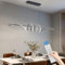 Mikeru 150cm Moderne LED Pendelleuchte, Spiralförmige Pendelleuchten mit Memory-Funktion Schwarz LED Lampe Esszimmer Dimmbar 10-100% Esstischlampe 3000K/4500K/6000K für Küche Indoor, Wohnzimmer