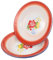 IMIKEYA 3Pièces Assiette Émaillée Vintage Plateau Rétro pour Snacks Fruits et Desserts pour Table de Cuisine et Décoration Chinoise