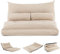 COSTWAY Klappbares Bodensofa, 3 in 1 Schlafsofa mit Schlaffunktion und Verstellbarer Rückenlehne, Sofabett mit 2 Lendenkissen, Klappsofa Schlafsessel für Wohnzimmer & Schlafzimmer, Beige