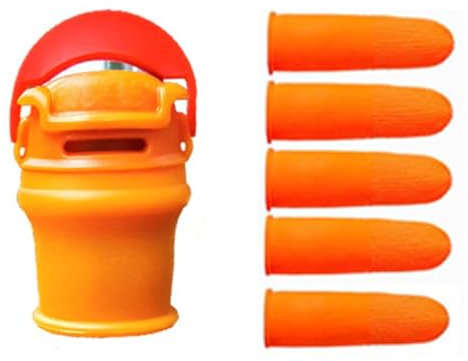 LuLiyLdJ Gartenarbeit Silikon Daumen Messer Ernte Werkzeug Finger Pflanze Obst Pflücken Messer Separator Garten Werkzeug,(Klein), 24 Stück