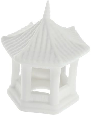 Kisangel Pavillon Céramique Décoratif pour Aquarium Miniature Porcelaine pour Aménagement De Paysage Et Décoration De Jardin