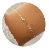 TINGN Armband Damen Mädchen Gold, 18K Gold Gefüllte Initialen Armband mit Buchstaben L Personalisiertes Armband Frauen Gold Armbänder für Damen Mädchen Geschenke Schmuck für Frauen Teenager Mädchen