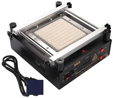 Soldering Hot Plate, 853 IR Infrared Preheater BGA Disassembly and Assembly Heating Soldering Station PCB Board Desoldering BGA Rework Station for Electronic Repair Lab, Rework Heater Lab(A)