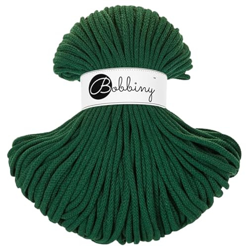 Bobbiny Makramee-Flechtkordel, 5 mm, 100 m, Dunkelgrün (Pine Green)