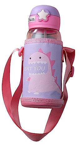 Generisch Trinkflasche BPA-frei Trinkbecher mit Strohhalm & Deckel Auslaufsichere Wasserflasche Sling Wasserflasche für Fitnessstudio, Bodybuilding, Outdoor sport, Wandern Büro