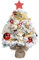 LEADZM Mini Weihnachtsbaum 40cm mit Beleuchtung LED Tisch Weihnachtsbaum klein künstlich geschmückt für Weihnachten Deko (40cm, Grün&Weiß mit 30 LEDs)