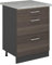 Vicco Mueble bajo de Cocina R-Line, Gris Noble, 60 cm con cajones, mármol Ap
