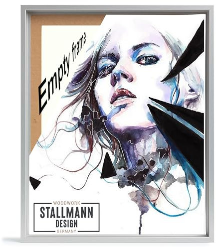 Stallmann Design Schattenfugenrahmen für Keilrahmen | 80x100 cm | alu | MDF Rahmen für Leinwände mit außergewöhnlicher Tiefenwirkung (40mm) | mit Montagezubehör | ohne Glas und Rückwand