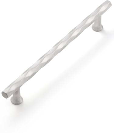 SORWDUERM Brushed Nickel Cabinet Pulls 5 Pack 160mm Hole Center Kitchen Cupboard Handles Decorative Kitchen Drawer Dresser Cupboard Bathroom Vanity Cabinet Hardware Rhombus