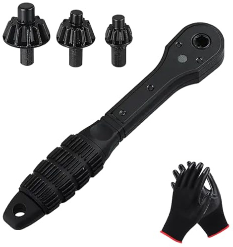 Drill Chuck Ratchet Wrench, Ratchet Drill Chuck, Ratchet Design for Easy Adjustment, for Electric Drills & Power