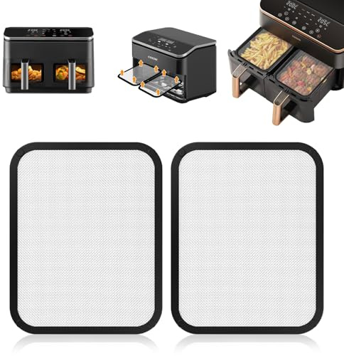 Spritzschutz für Cosori Airfryer 8,5L/ Dual Blaze TwinFry 10L, mit Silikon Außen Feinmaschiger Fettspritzschutz,Cosori Heißluftfritteuse Zubehör für Cosori CAF-R901-AEU 8,5L,Edelstahl