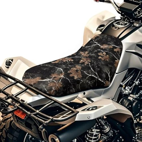 Wanyint Strapazierfähiger ATV-Sitzbezug aus Polyestergewebe, Vierrad-Sitzbezug, wasserdicht und reißfest, für Polaris Sportsman 570/Can-Am Outlander, 63,5 x 25,4 cm, Camo Jagd, Wald, Schwarz