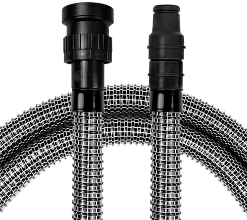 PRIMEBAG Gewebeschlauch 4m Schwarz passend für WorkZone WZ-NTS | 30, Saugschlauch Schlauch Stahlfeder Fadenverstärkt, Meter, extrem flexibel und robust