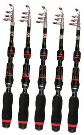 ELAYARD Canne à Portable Noire Accessoire Ergonomique pour et Mer Matériel pour Amateurs de Au Coup et Matériel Chinois