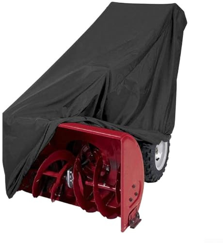 600D Oxford Schneefräsenabdeckung für die Aufbewahrung im Freien, kompatibel mit den meisten ein- und zweistufigen Maschinen, mit wetterfester Beschichtung und sicherem Sitz Design