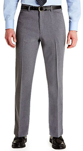 Farah Men's Frogmouth Pocket Trouser Stylish and Versatile Formal Pants Grey 42W / 31L