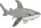 Uni-Toys - Weißer Hai - 50 cm (Länge) - Plüsch-Fisch - Plüschtier, Kuscheltier