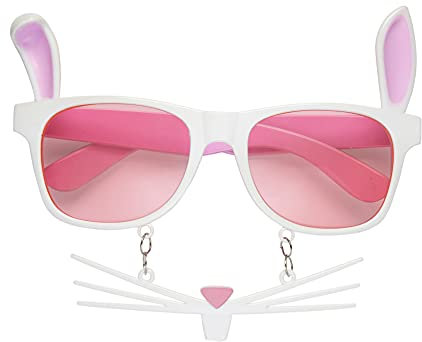 Widmann 0319B - Bunnybrille, mit Schnurrbart, Kostümzubehör, Accessoire, Karneval, Mottoparty
