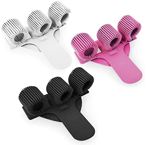 Ashton and Wright Stifthalter aus Metall, dreifach mit Taschenclip, ideal für Ärzte, Krankenschwestern, Piloten, Schwarz, Weiß und Rosa, 3 Stück