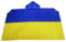 AZ FLAG - Umhangflagge Ukraine - 150x90 cm - Ukrainische Cape Fahne 100% Polyester mit Messing-Ösen - 110g