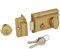 SUMBIN Night Latch Deadbolt Rim Lock,Antique Locks with Keys for Front Door,Gold Finish
