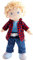 Haba 302843 - Puppe Nick, Weich- und Stoffpuppe ab 18 Monaten, mit Kleidung und Haaren, 30 cm