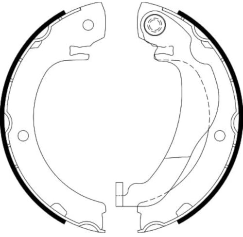 HELLA 8DA 355 051-021 Brake Shoe Set, parking brake - H1747 - for e.g. TOYOTA