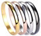 MILAKOO 4 Stück Edelstahl Armband für Frauen Mädchen Hochglanz Armband Gerillte Manschette Armreif 8mm