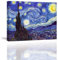 Piy Painting Reproduction de Starry Night by Van Gogh Impression sur Toile, Tableau de Paysage, Photo sur Toile pour Déco d'art Murale en Salle de Bain Cadeau de Nouvel an, 40x30cm