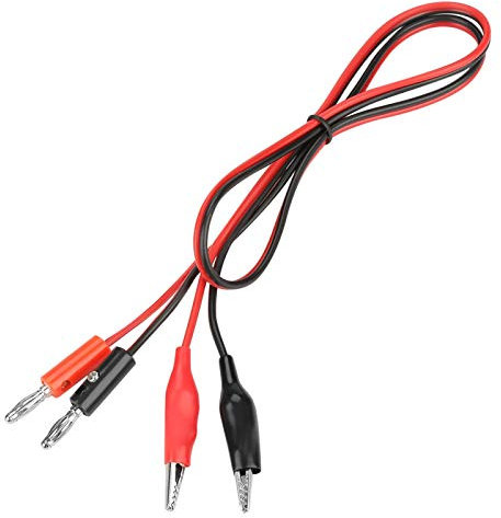 Akozon Cable de enchufe banana 30V 5A Cable de Banana plug y pinza de cocodrilo DC corriente regulada línea de salida