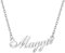 Custom4U Namenskette Personalisiert Edelstahl Damen Carrie Stil Name Kette mit Eigenem Namen Anhänger Silber Klassische Namensketten Modeschmuck Geschenke für Freundin, Mutter, Schwester