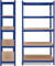 Feidak Schwerlastregal Lagerregal Kellerregal Metall Werkstattregal Regal Steckregal MAX. 875kg Tragfähigkeit, 180 x 90 x 40 cm, mit 5 MDF Regalböden, Einfache Montage - Blau