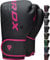 RDX Kinder Boxhandschuhe für Muay Thai Kickboxen Sparring, Maya Hide Leder Kara Junior Boxing Gloves, Sandsack Boxsack Punchinghandschuhe, Kickboxhandschuhe MMA Kampfsport Training Schwarz 6oz