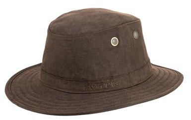 Ranger – Wasserdichter Outdoorhut für Damen & Herren | Leichter & knautschbarer Sonnenhut aus DriTec-Material | Atmungsaktiv, robust & mit Ösen für Kinnriemen (DE/NL/SE/PL, Alphanumerisch, S, Braun)