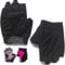 LeerKing Fingerlose Fitness Handschuhe Stoßdämpfend rutschfeste Trainingshandschuhe für Fitnessstudio Pole Dance Yoga Damen Herren Schwarz M