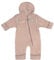 Hoppediz Overall aus Bio-Baumwolle, extra lange Beine - perfekt für die Babytrage, Umschlagbündchen an Händen und Füßen - rosenquarz 68-74