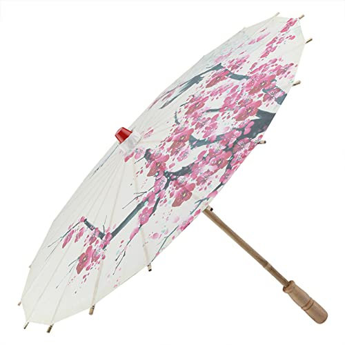 Regenschirm aus Geöltem Papier, 55,9 Cm, Handgefertigter Regenschirm aus Geöltem Papier, Chinesische Kunst, Klassischer Tanzregenschirm, Pflaumenblüte, für Hochzeitsfeiern, Fotografie, Kostüme, Cospla